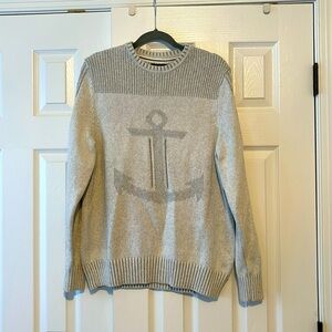 Nautica Intarsia Anchor Pullover Sweater. Size L